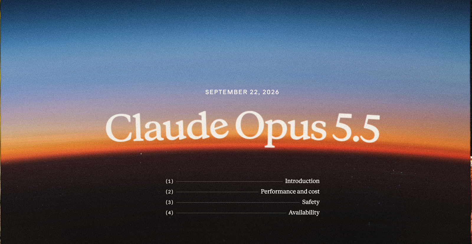 Claude Opus 5.5 公式発表ページ（Anthropic・2026年9月22日）