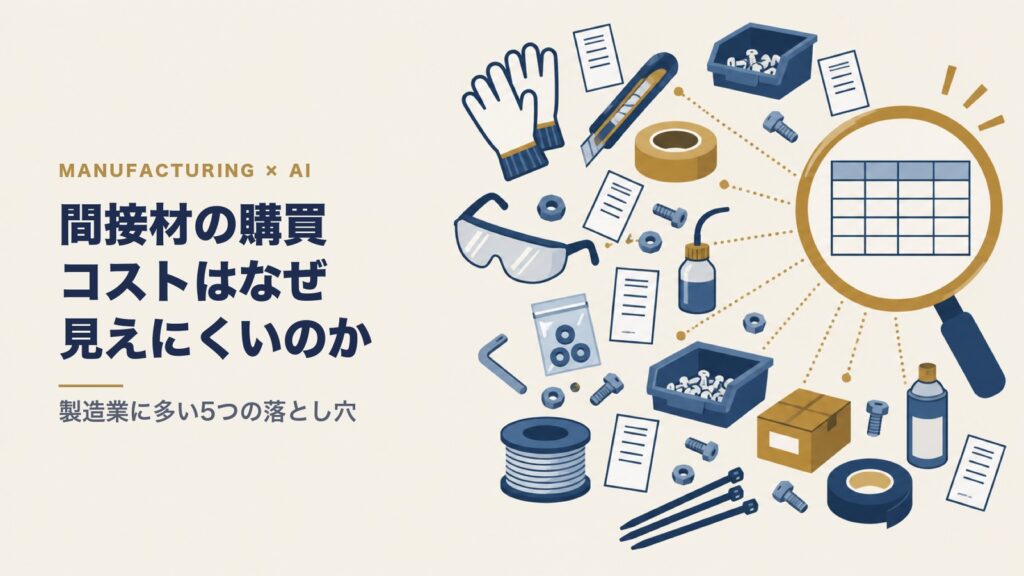 直接材・間接材のコスト削減にAIをどう使うか｜4つの使いどころと前提条件