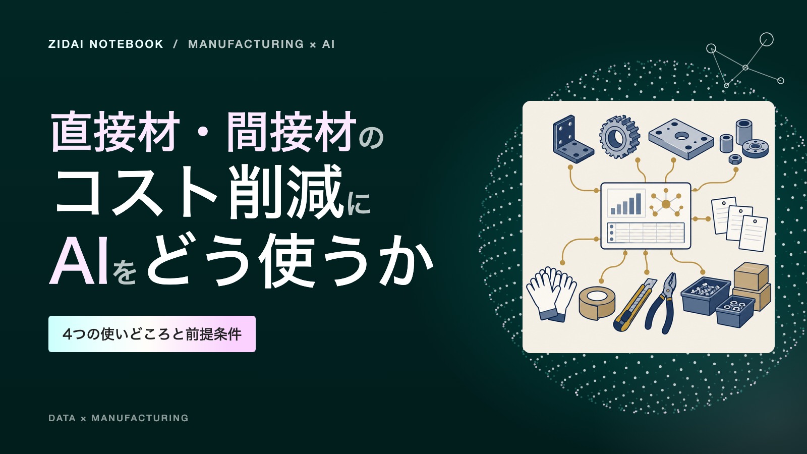 直接材・間接材のコスト削減にAIをどう使うか｜4つの使いどころと前提条件