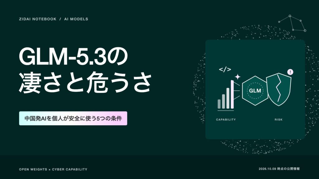 GLM-5.3の凄さと危うさ｜中国発AIを個人が安全に使う5つの条件